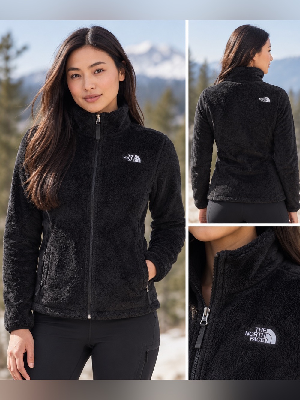 The North Face Women’s Small Black Fuzzy Fleece Full Zip Jacket
